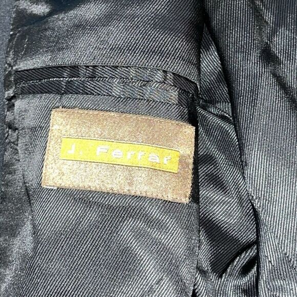 J. Ferrar Classic Fit 44 Regular Mens Sport Coat Jacket Black‎ - Picture 3 of 6